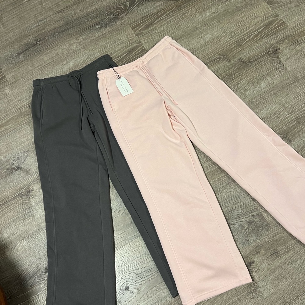 Pink and Gray Sweatpants Set